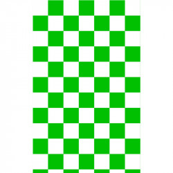 Grand damier -  Vert & Blanc