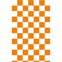 Grand damier - Orange & Blanc