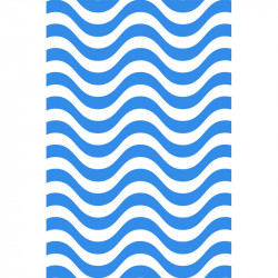 Rayures courbes - Bleu roi